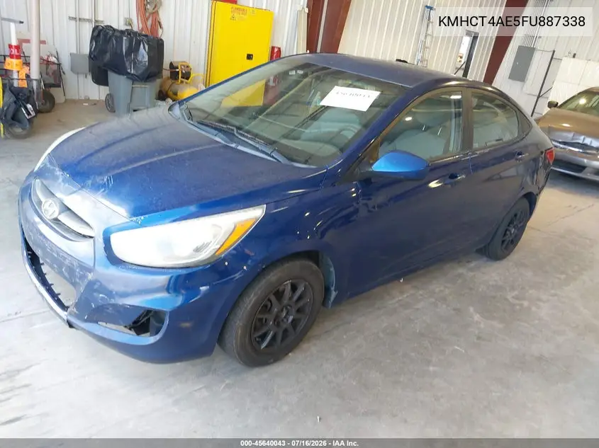 2015 Hyundai Accent Gls VIN: KMHCT4AE5FU887338 Lot: 45640043