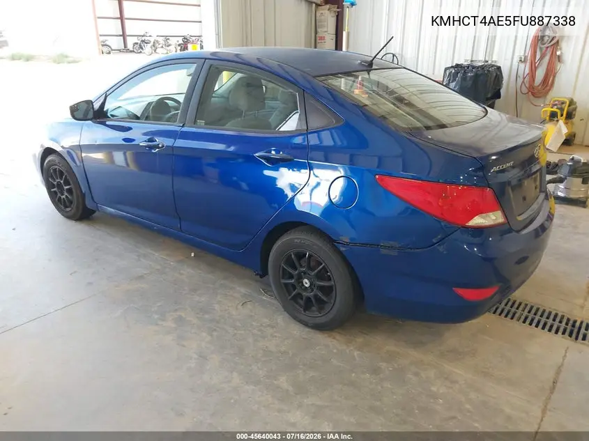 2015 Hyundai Accent Gls VIN: KMHCT4AE5FU887338 Lot: 45640043