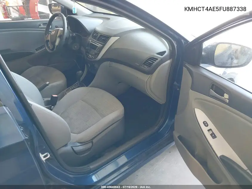 2015 Hyundai Accent Gls VIN: KMHCT4AE5FU887338 Lot: 45640043
