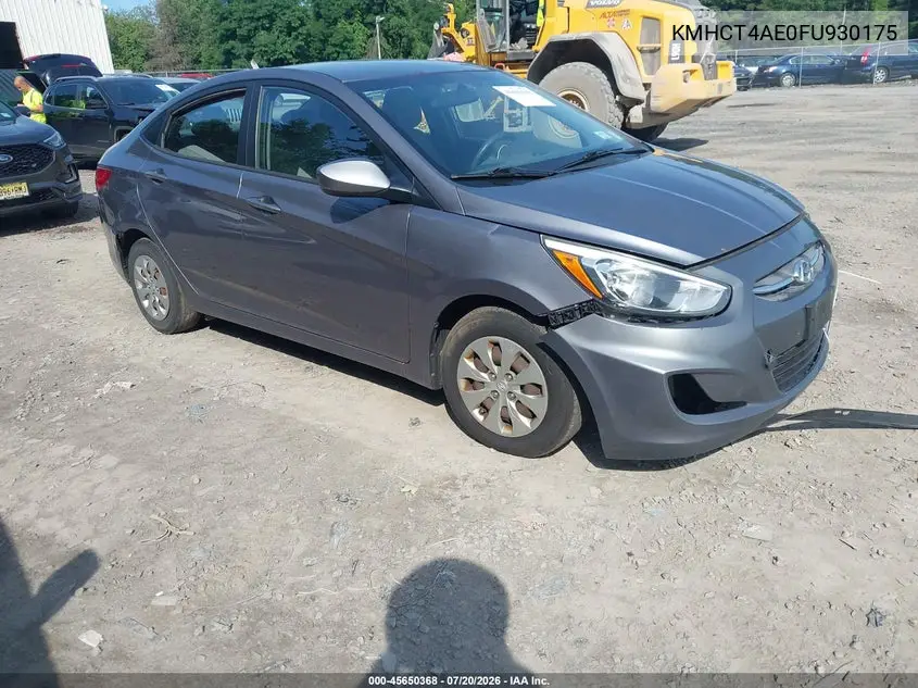 2015 Hyundai Accent Gls VIN: KMHCT4AE0FU930175 Lot: 45650368