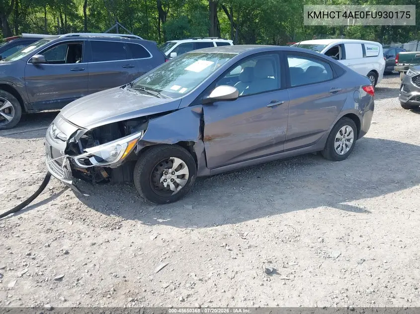 2015 Hyundai Accent Gls VIN: KMHCT4AE0FU930175 Lot: 45650368