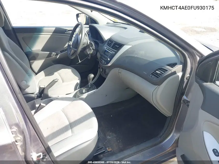2015 Hyundai Accent Gls VIN: KMHCT4AE0FU930175 Lot: 45650368