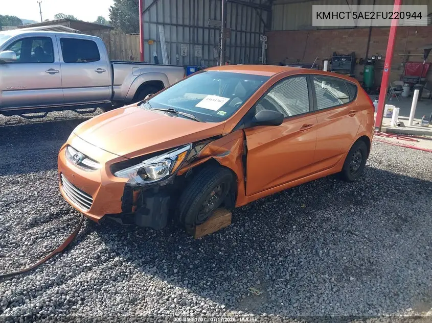 2015 Hyundai Accent Gs VIN: KMHCT5AE2FU220944 Lot: 45651707