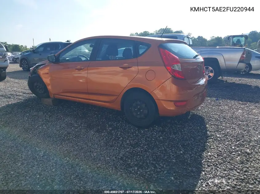 2015 Hyundai Accent Gs VIN: KMHCT5AE2FU220944 Lot: 45651707