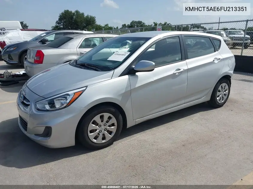 2015 Hyundai Accent Gs VIN: KMHCT5AE6FU213351 Lot: 45666401