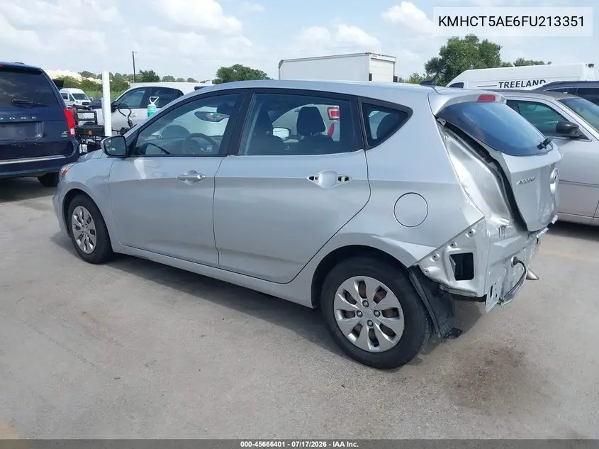 2015 Hyundai Accent Gs VIN: KMHCT5AE6FU213351 Lot: 45666401
