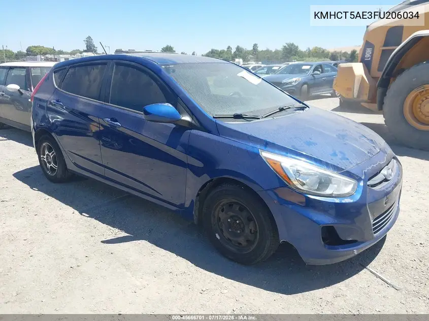 2015 Hyundai Accent Gs VIN: KMHCT5AE3FU206034 Lot: 45666701