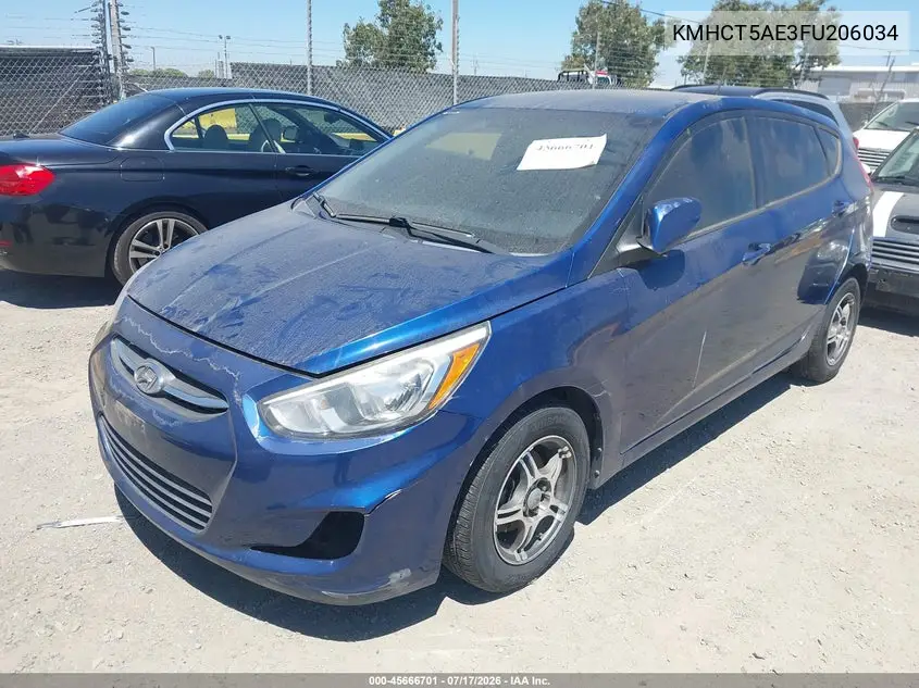 2015 Hyundai Accent Gs VIN: KMHCT5AE3FU206034 Lot: 45666701