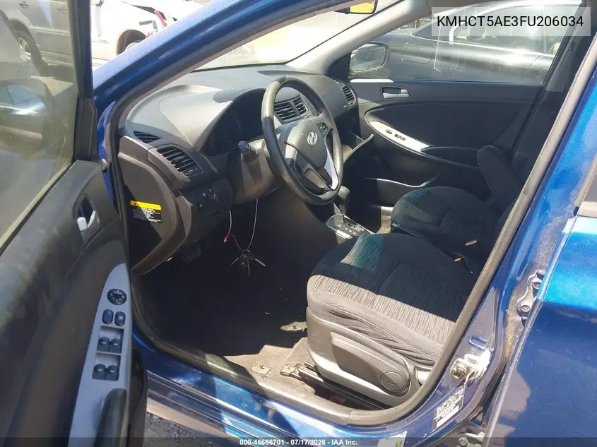 2015 Hyundai Accent Gs VIN: KMHCT5AE3FU206034 Lot: 45666701