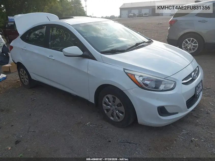 2015 Hyundai Accent Gls VIN: KMHCT4AE2FU831356 Lot: 45668167