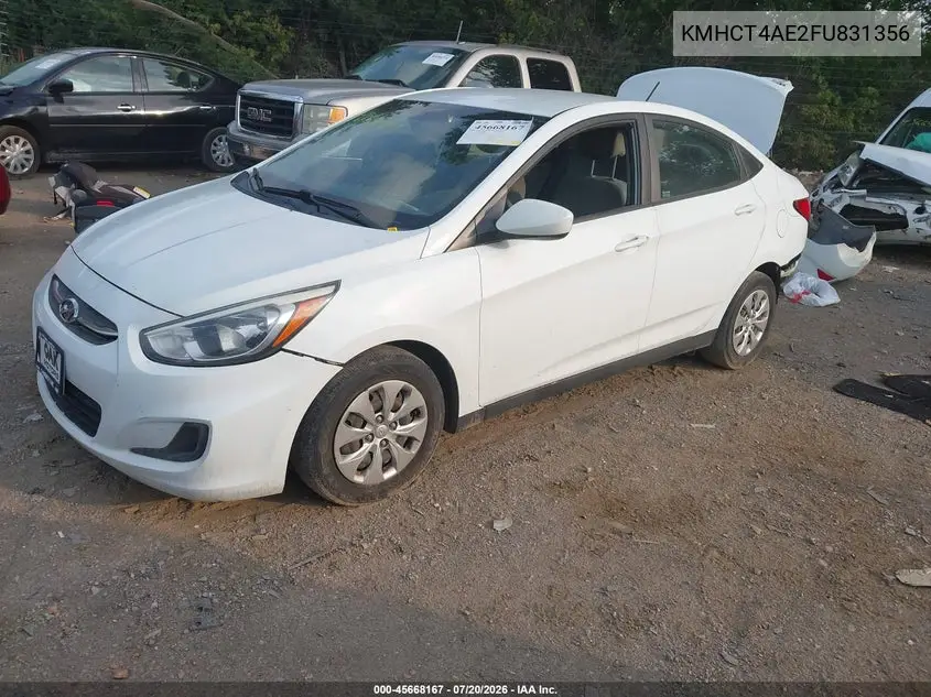 2015 Hyundai Accent Gls VIN: KMHCT4AE2FU831356 Lot: 45668167