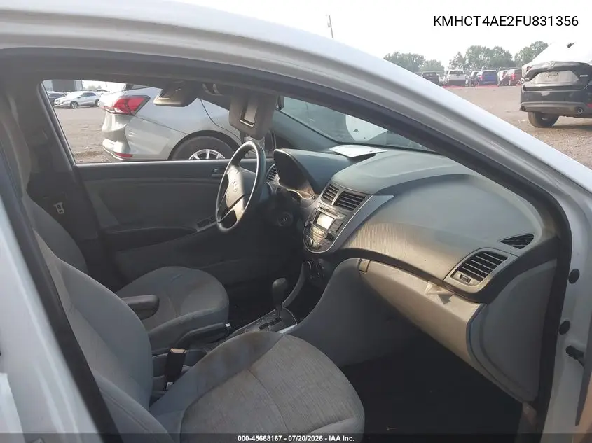 2015 Hyundai Accent Gls VIN: KMHCT4AE2FU831356 Lot: 45668167