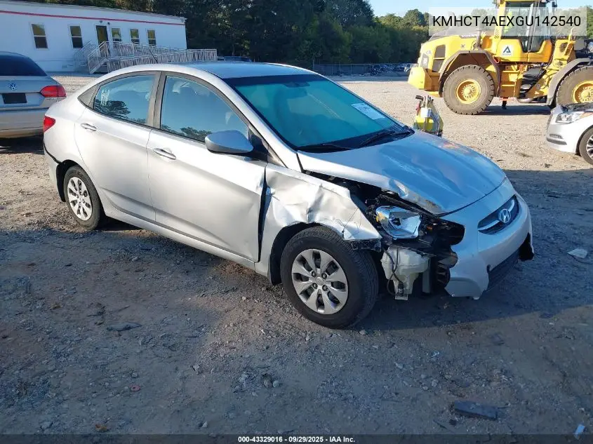 KMHCT4AEXGU142540 2016 Hyundai Accent Se