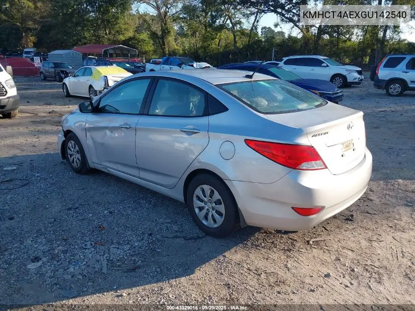 KMHCT4AEXGU142540 2016 Hyundai Accent Se
