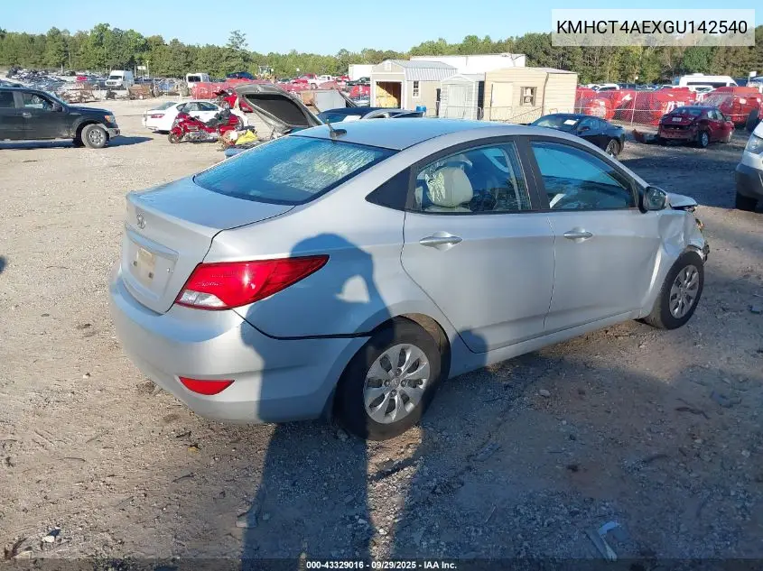 KMHCT4AEXGU142540 2016 Hyundai Accent Se