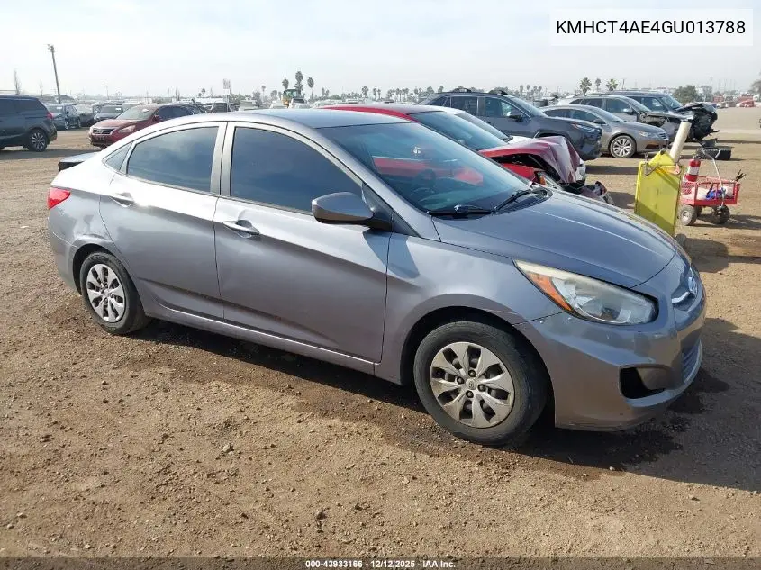 KMHCT4AE4GU013788 2016 Hyundai Accent Se