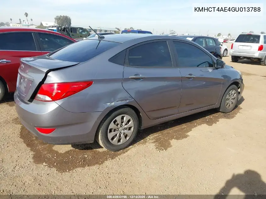 KMHCT4AE4GU013788 2016 Hyundai Accent Se