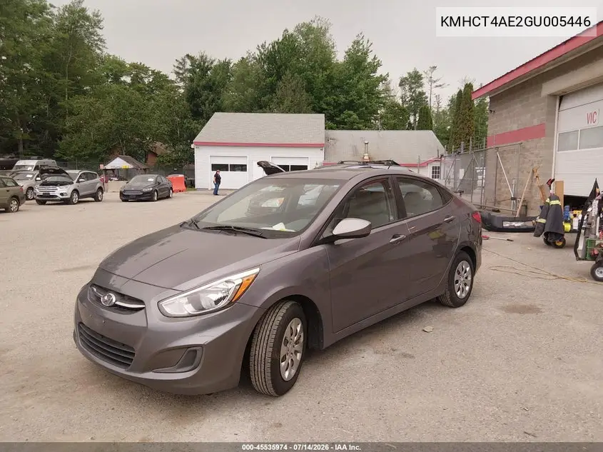 2016 Hyundai Accent Se VIN: KMHCT4AE2GU005446 Lot: 45535974