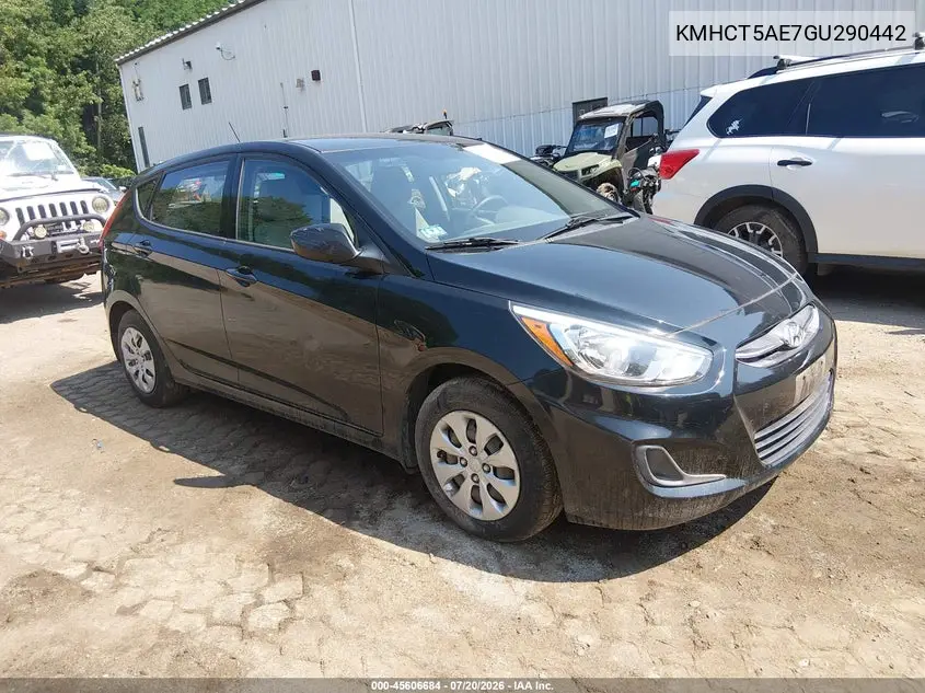 2016 Hyundai Accent Se VIN: KMHCT5AE7GU290442 Lot: 45606684