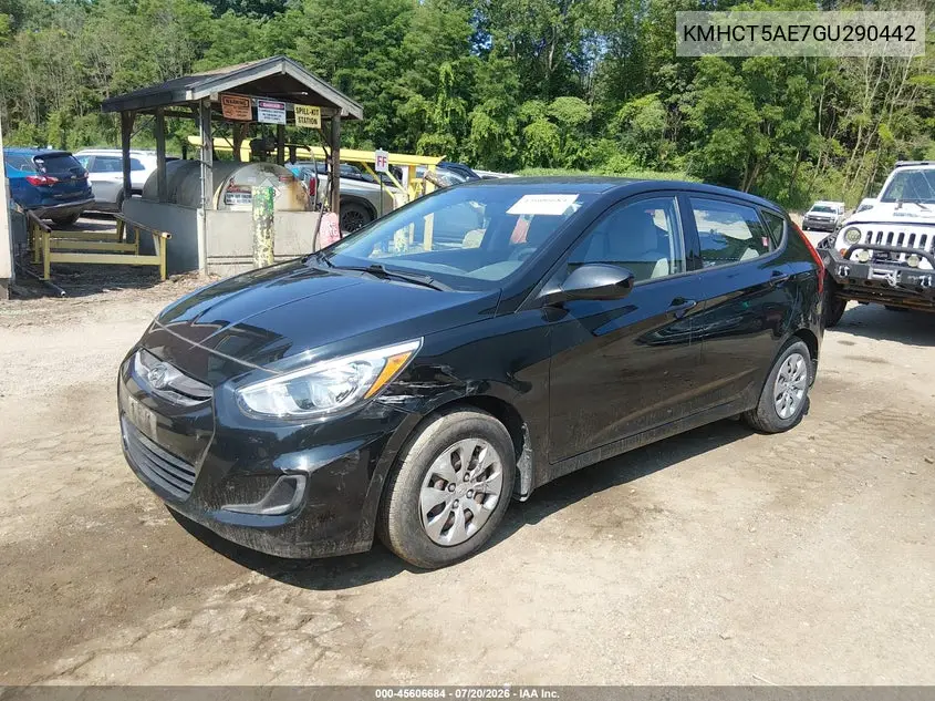2016 Hyundai Accent Se VIN: KMHCT5AE7GU290442 Lot: 45606684