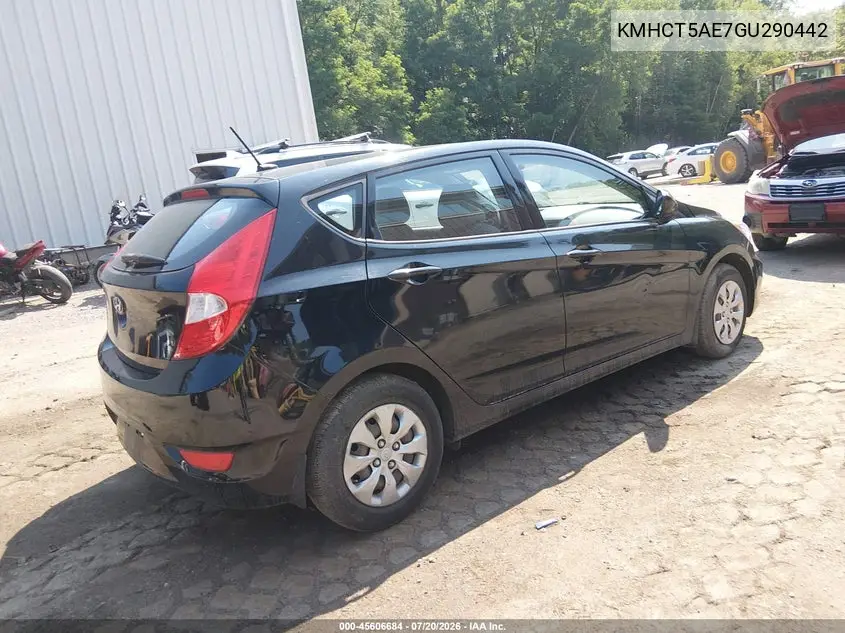 2016 Hyundai Accent Se VIN: KMHCT5AE7GU290442 Lot: 45606684