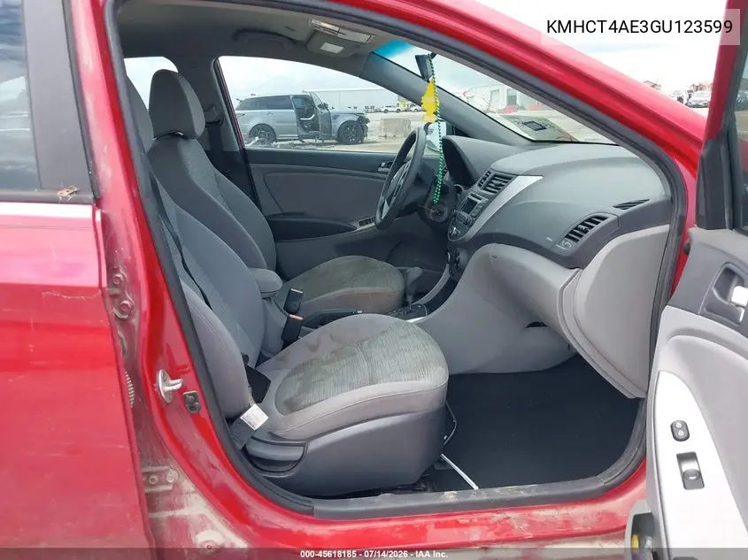 2016 Hyundai Accent Se VIN: KMHCT4AE3GU123599 Lot: 45618185