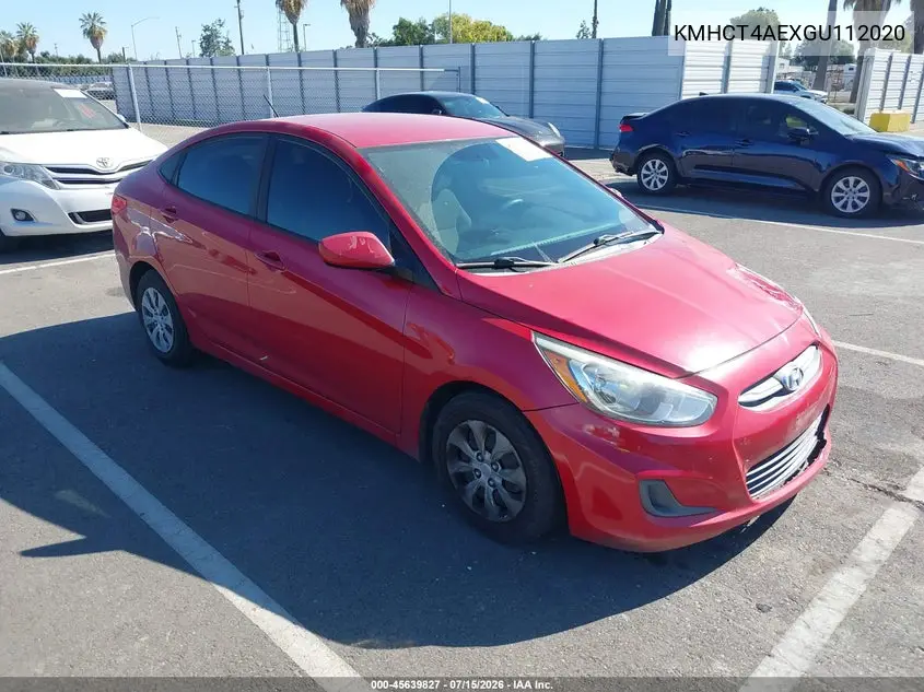 2016 Hyundai Accent Se VIN: KMHCT4AEXGU112020 Lot: 45639827