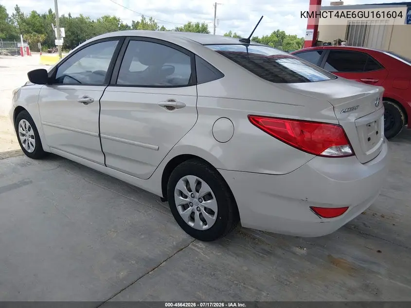 2016 Hyundai Accent Se VIN: KMHCT4AE6GU161604 Lot: 45642026