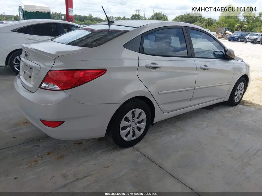 2016 Hyundai Accent Se VIN: KMHCT4AE6GU161604 Lot: 45642026