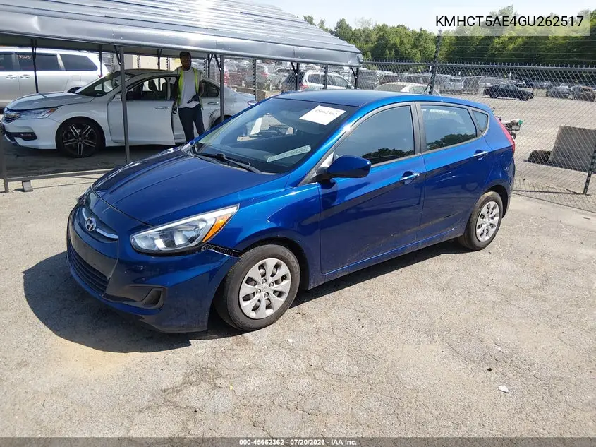 2016 Hyundai Accent Se VIN: KMHCT5AE4GU262517 Lot: 45662362
