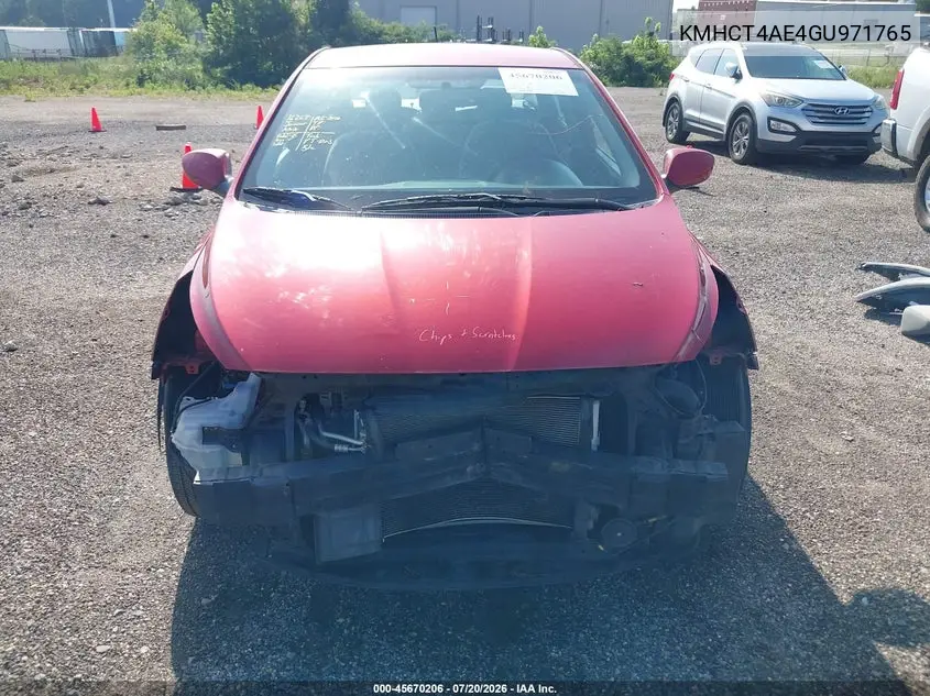 2016 Hyundai Accent Se VIN: KMHCT4AE4GU971765 Lot: 45670206