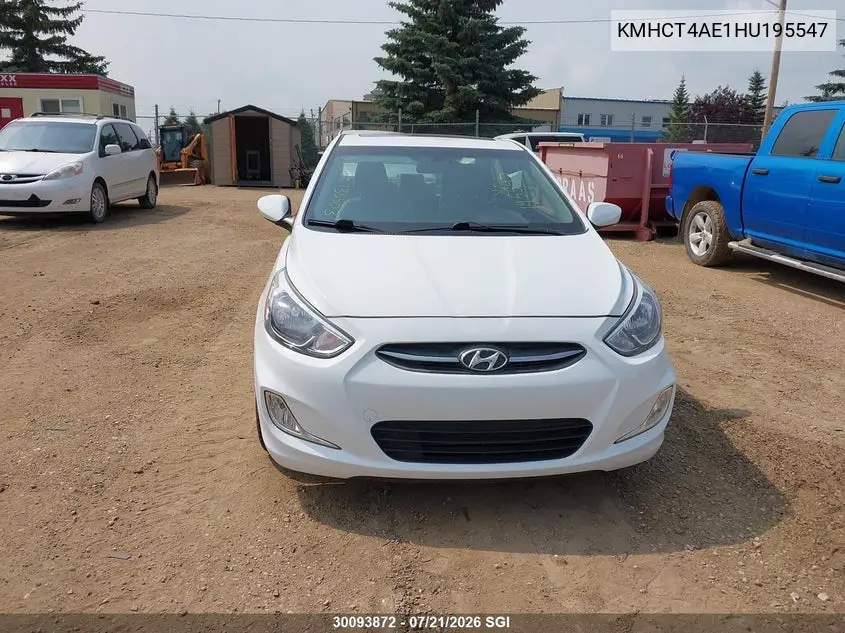 2017 Hyundai Accent Se VIN: KMHCT4AE1HU195547 Lot: 30093872