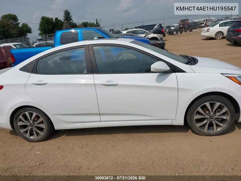 2017 Hyundai Accent Se VIN: KMHCT4AE1HU195547 Lot: 30093872