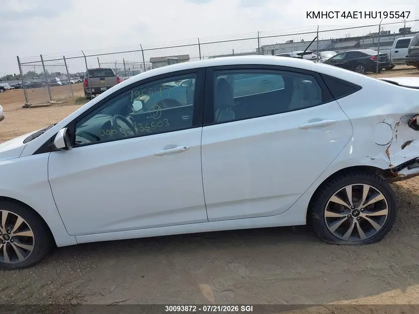 2017 Hyundai Accent Se VIN: KMHCT4AE1HU195547 Lot: 30093872