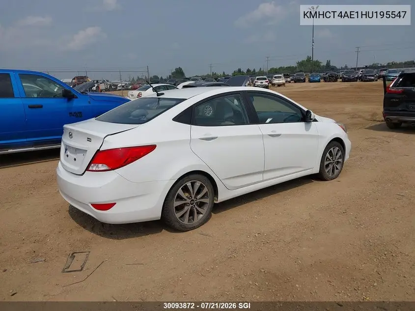 2017 Hyundai Accent Se VIN: KMHCT4AE1HU195547 Lot: 30093872