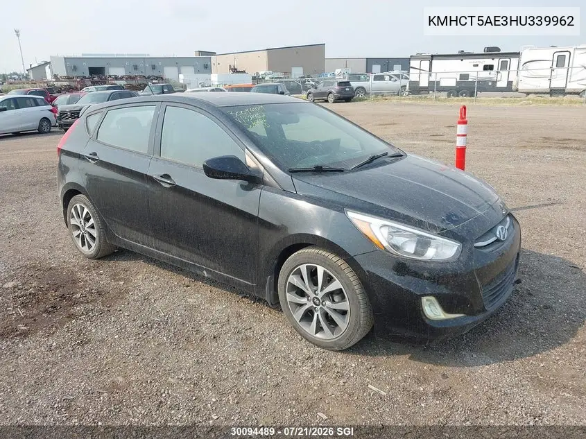 2017 Hyundai Accent Se VIN: KMHCT5AE3HU339962 Lot: 30094489