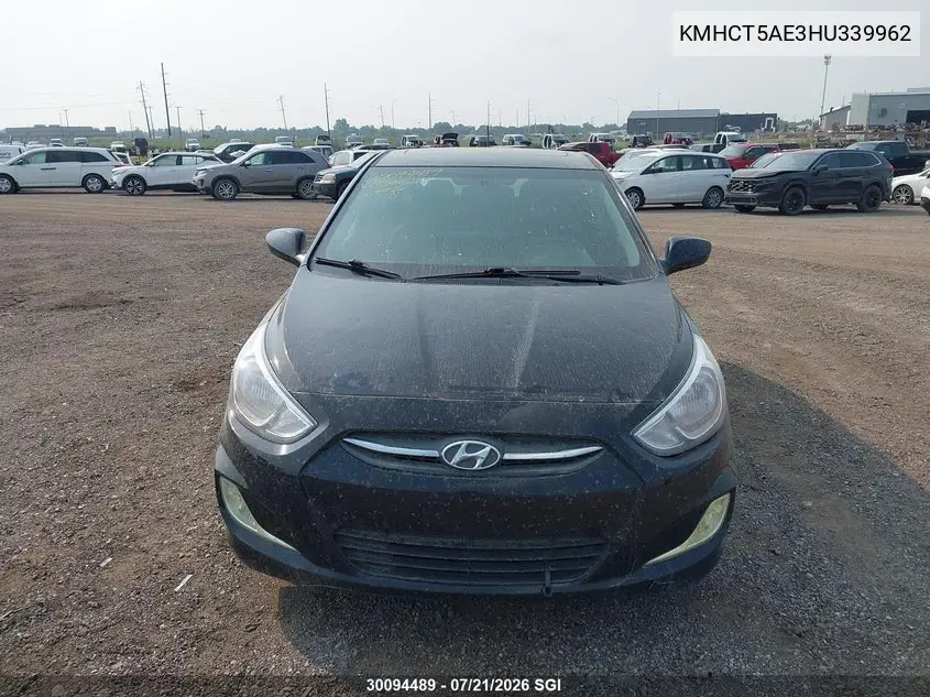 2017 Hyundai Accent Se VIN: KMHCT5AE3HU339962 Lot: 30094489
