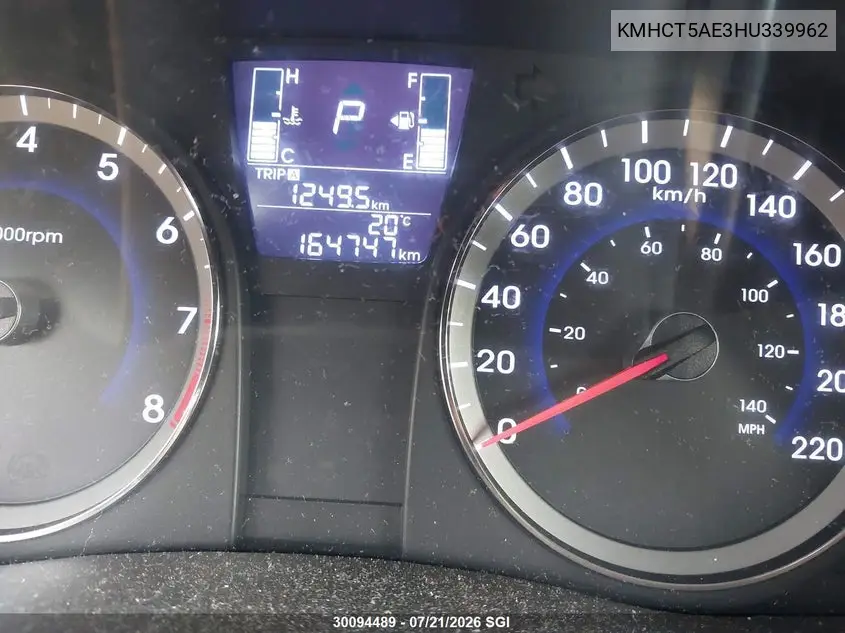 2017 Hyundai Accent Se VIN: KMHCT5AE3HU339962 Lot: 30094489