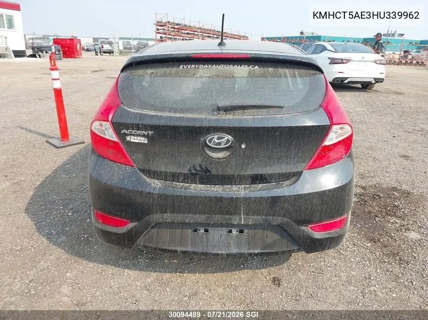 2017 Hyundai Accent Se VIN: KMHCT5AE3HU339962 Lot: 30094489