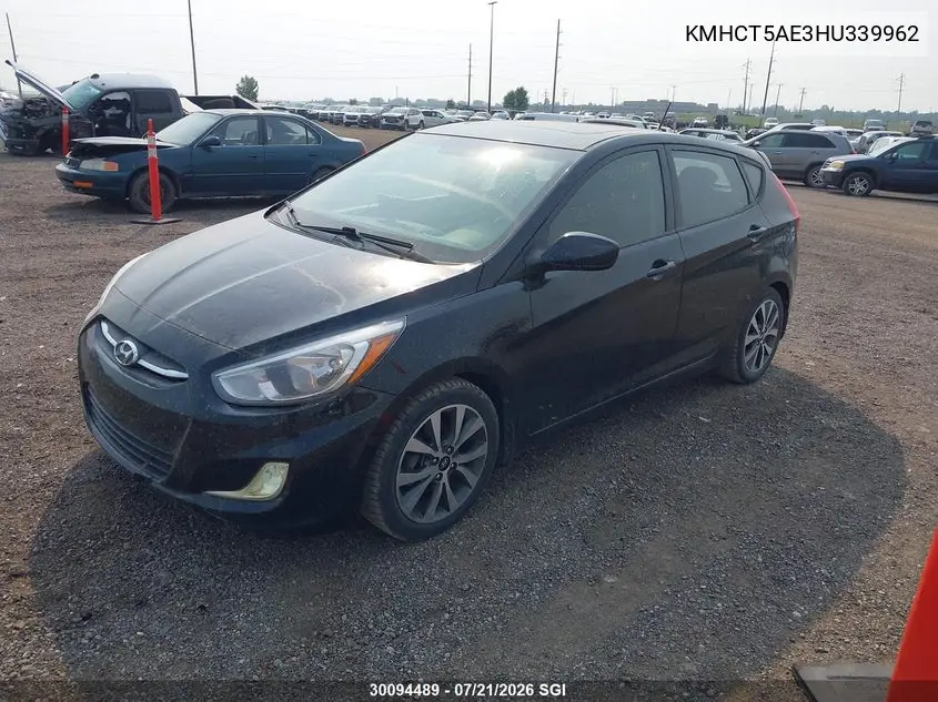 2017 Hyundai Accent Se VIN: KMHCT5AE3HU339962 Lot: 30094489