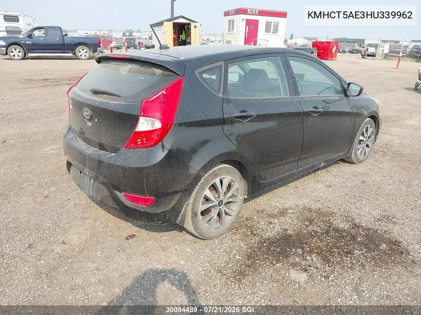 2017 Hyundai Accent Se VIN: KMHCT5AE3HU339962 Lot: 30094489