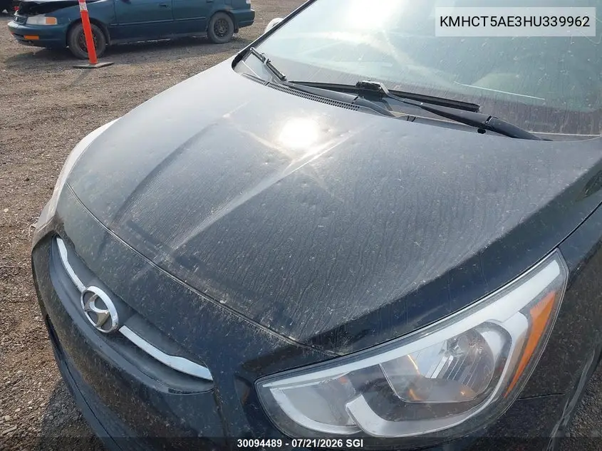 2017 Hyundai Accent Se VIN: KMHCT5AE3HU339962 Lot: 30094489