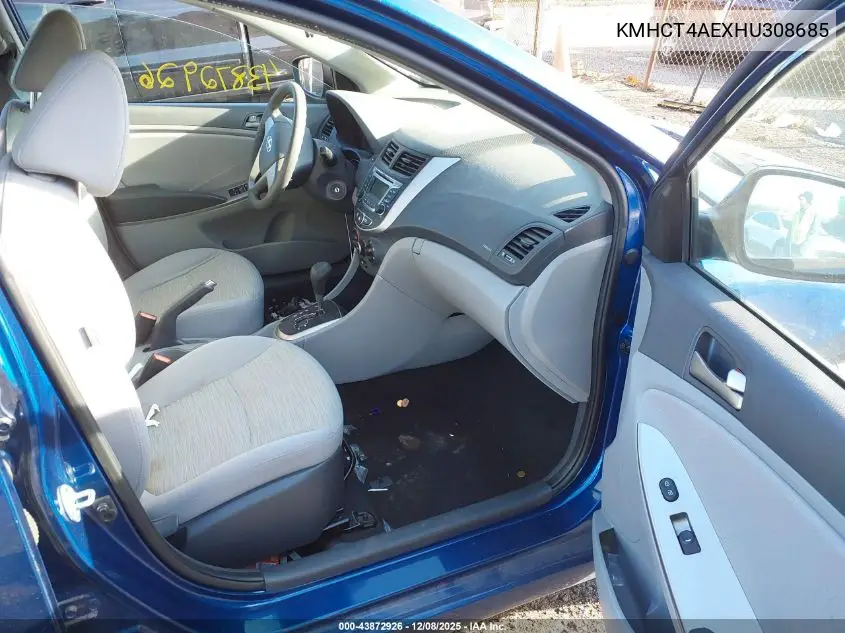 KMHCT4AEXHU308685 2017 Hyundai Accent Se