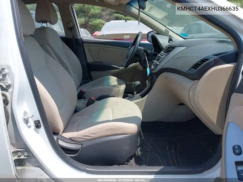 2017 Hyundai Accent Se VIN: KMHCT4AEXHU366635 Lot: 45550658