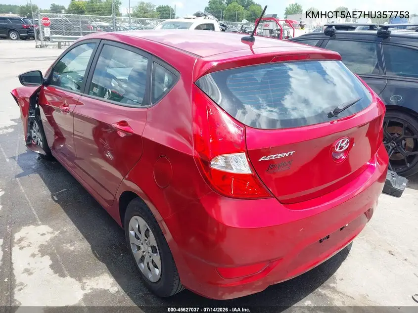 2017 Hyundai Accent Se VIN: KMHCT5AE7HU357753 Lot: 45627037