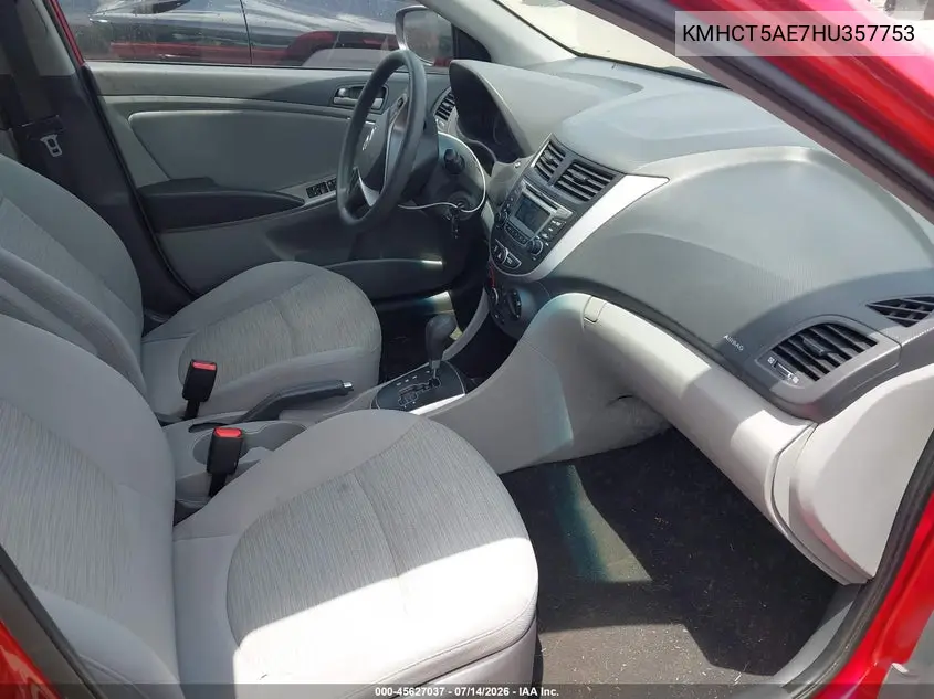 2017 Hyundai Accent Se VIN: KMHCT5AE7HU357753 Lot: 45627037