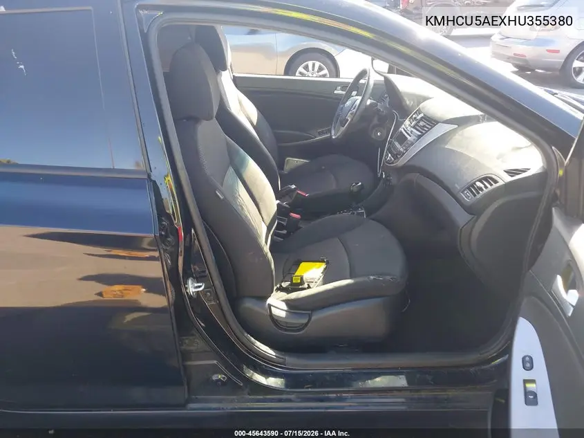 2017 Hyundai Accent Sport VIN: KMHCU5AEXHU355380 Lot: 45643590