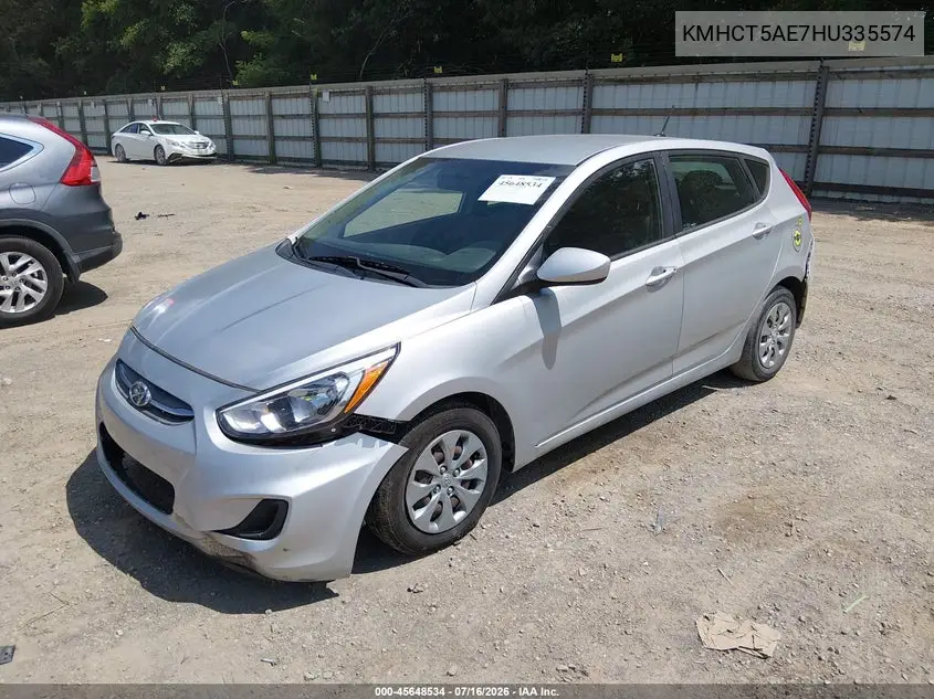 2017 Hyundai Accent Se VIN: KMHCT5AE7HU335574 Lot: 45648534