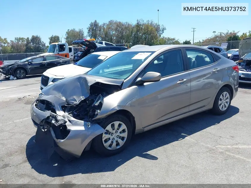 2017 Hyundai Accent Se VIN: KMHCT4AE5HU373752 Lot: 45687974
