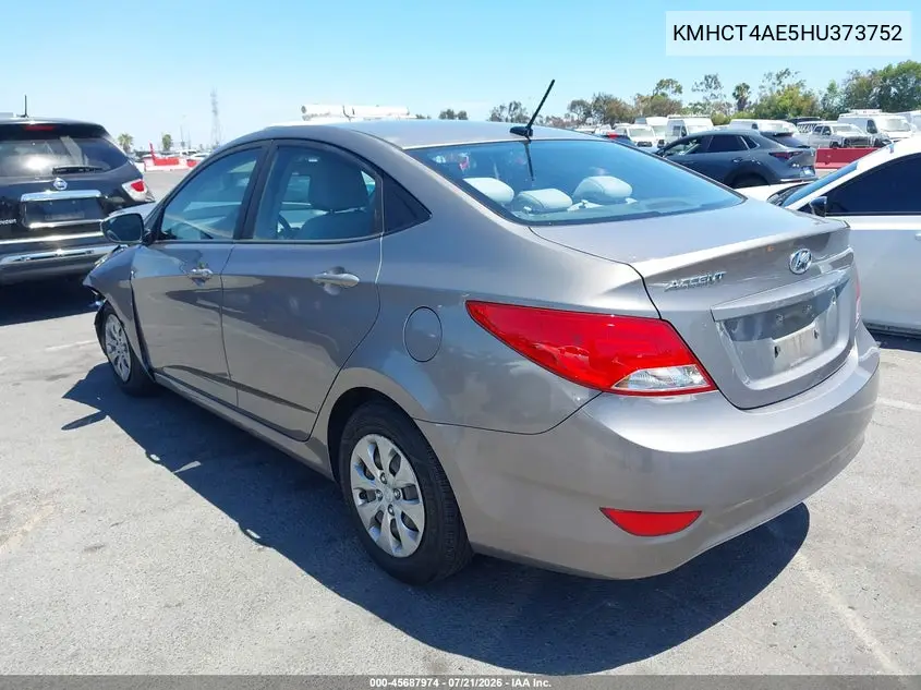 2017 Hyundai Accent Se VIN: KMHCT4AE5HU373752 Lot: 45687974